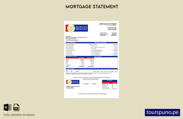 listo para imprimir Nepal Rastriya Banijya Declaración de hipoteca del Banco Pla